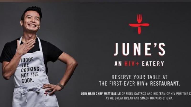 Located in Toronto, the restaurant called June’s on Tuesday was serving its first meals prepared by HIV-positive cooks. (Photo: Twitter/BakedAlaska) Located in Toronto, the restaurant called June’s on Tuesday was serving its first meals prepared by HIV-positive cooks. (Photo: Twitter/BakedAlaska)