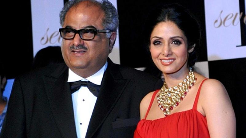 Sridevi with Boney Kapoor Sridevi with Boney Kapoor