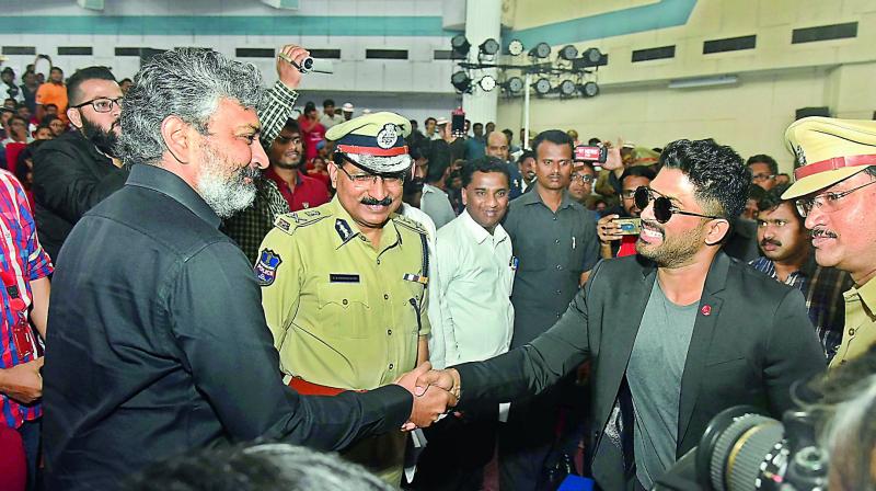 Allu Arjun and SS Rajamouli come together to spread traffic awareness in  Hyderabad