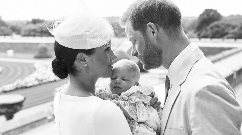 Archie's christening photos were released by the Sussexes on their pfficial Instagram account. (Photo: AP) Archie's christening photos were released by the Sussexes on their pfficial Instagram account. (Photo: AP)