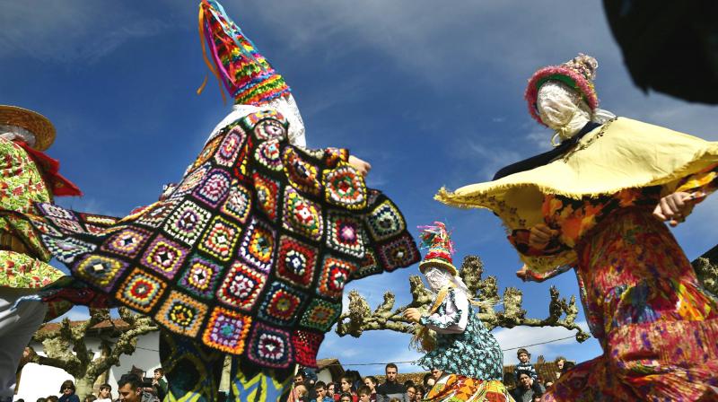 ''Txatxus'' dance during an ancient rural carnival in the small Pyrenees village of The carnival is a long-standing rural tradition in which the forces of good and evil confront each other in a symbolic battle. (Photo: AP) ''Txatxus'' dance during an ancient rural carnival in the small Pyrenees village of The carnival is a long-standing rural tradition in which the forces of good and evil confront each other in a symbolic battle. (Photo: AP)