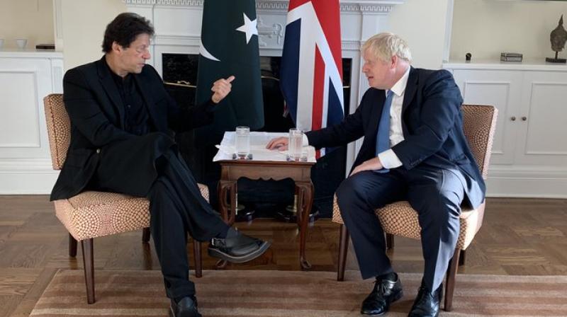 'Prime Minister Imran Khan met British Foreign Minister Boris Johnson this morning,' Lodhi tweeted as she put out a picture of the meeting. (Photo: Twitter) 'Prime Minister Imran Khan met British Foreign Minister Boris Johnson this morning,' Lodhi tweeted as she put out a picture of the meeting. (Photo: Twitter)