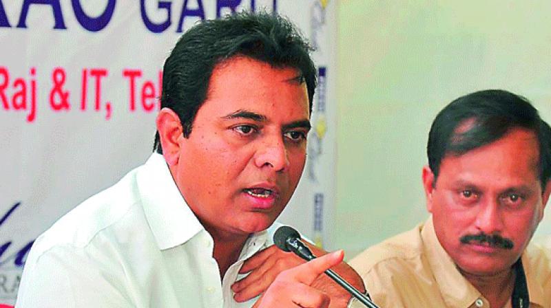 Telangana IT minister K.T. Rama Rao Telangana IT minister K.T. Rama Rao
