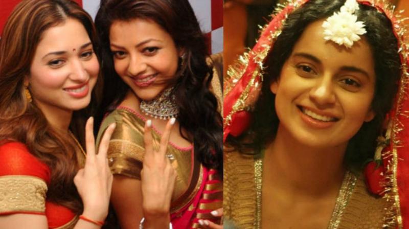 Kajal Aggarwal and Tamannaah Bhatia have massive shoes of Kangana Ranaut to fill in the remakes. Kajal Aggarwal and Tamannaah Bhatia have massive shoes of Kangana Ranaut to fill in the remakes.