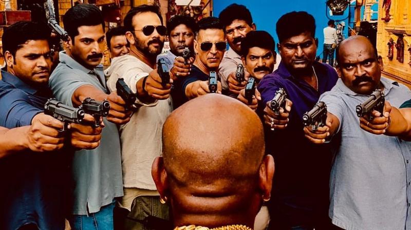 Akshay Kumar with his 'Sooryavanshi' gang. (Photo: Instagram) Akshay Kumar with his 'Sooryavanshi' gang. (Photo: Instagram)
