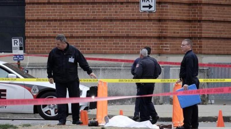 The man, identified as Abdul Razak Ali Artan, plowed his car into a group of pedestrians and began stabbing people with a butcher knife Monday before he was shot to death by a police officer. (Photo: AP) The man, identified as Abdul Razak Ali Artan, plowed his car into a group of pedestrians and began stabbing people with a butcher knife Monday before he was shot to death by a police officer. (Photo: AP)