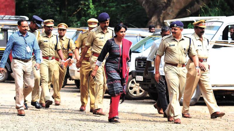 Intelligence ADGP. R Sreelekha visits the blast site in Malappuram on Thursday. (Photo: DC) Intelligence ADGP. R Sreelekha visits the blast site in Malappuram on Thursday. (Photo: DC)