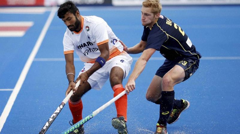 Surender Kumar has been suspended for two matches following a deliberate foul during the game against Malaysia. (Phott: AP) Surender Kumar has been suspended for two matches following a deliberate foul during the game against Malaysia. (Phott: AP)