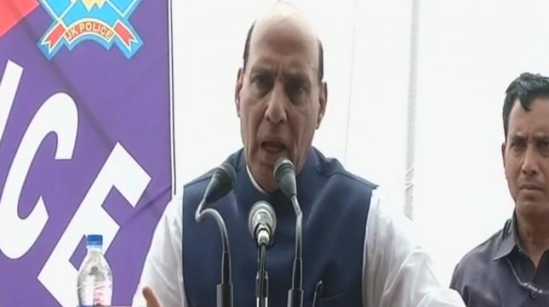 Home Minister Rajnath Singh further said that he has ordered for bullet proof vehicles at police stations in the state. (Photo: ANI/Twitter) Home Minister Rajnath Singh further said that he has ordered for bullet proof vehicles at police stations in the state. (Photo: ANI/Twitter)