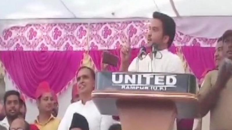 (Photo: ANI)'Ali bhi humare, Bajrang Bali bhi humare. Humein Ali bhi chahiye, Bajrang Bali bhi chahiye lekin Anarkali nahi chahiye,' Abdullah said while addressing a rally here. (Photo: ANI) (Photo: ANI)'Ali bhi humare, Bajrang Bali bhi humare. Humein Ali bhi chahiye, Bajrang Bali bhi chahiye lekin Anarkali nahi chahiye,' Abdullah said while addressing a rally here. (Photo: ANI)
