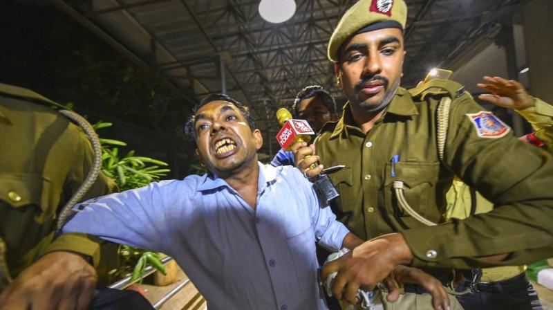 The BJP had termed the incident as ‘drama’ by Arvind Kejriwal, with its Delhi chief Manoj Tiwari demanding a high-level probe into it. (Photo: PTI) The BJP had termed the incident as ‘drama’ by Arvind Kejriwal, with its Delhi chief Manoj Tiwari demanding a high-level probe into it. (Photo: PTI)