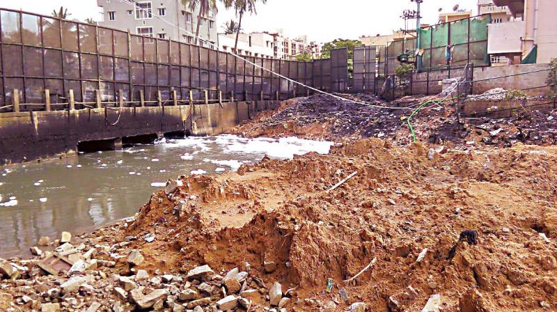 Varthur Lake is still waiting for the completion of the flood-control mechanism. Varthur Lake is still waiting for the completion of the flood-control mechanism.
