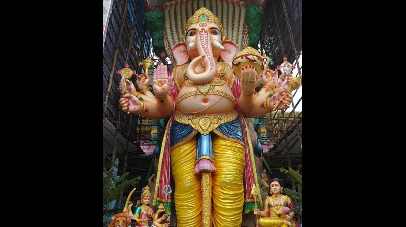 Khairatabad Ganesha stands at 16-metres tall (Photo: AFP) Khairatabad Ganesha stands at 16-metres tall (Photo: AFP)