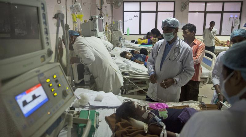 Children receive treatment at Baba Raghav Das Medical College Hospital in Gorakhpur, Uttar Pradesh. (Photo: AP/File) Children receive treatment at Baba Raghav Das Medical College Hospital in Gorakhpur, Uttar Pradesh. (Photo: AP/File)