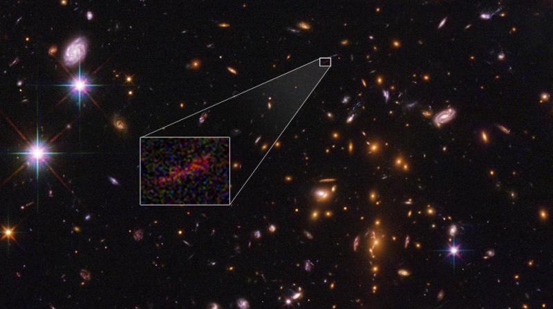 Preliminary analysis suggests the diminutive galaxy weighs in at no more than 3 billion solar masses (credit: NASA) Preliminary analysis suggests the diminutive galaxy weighs in at no more than 3 billion solar masses (credit: NASA)