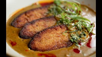 Sri Lankan mock meat curry at Bastian Worli