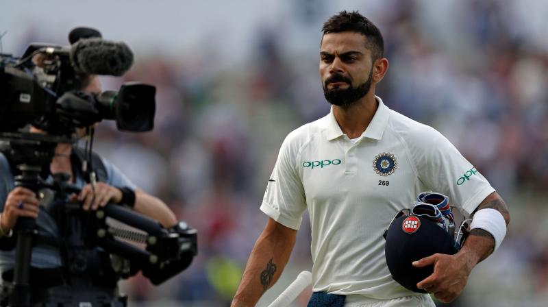 Virat Kohli scored exactly 200 runs in the match but, concerningly for the India, he was the only India batsman to make a fifty in either innings. (Photo: AFP) Virat Kohli scored exactly 200 runs in the match but, concerningly for the India, he was the only India batsman to make a fifty in either innings. (Photo: AFP)