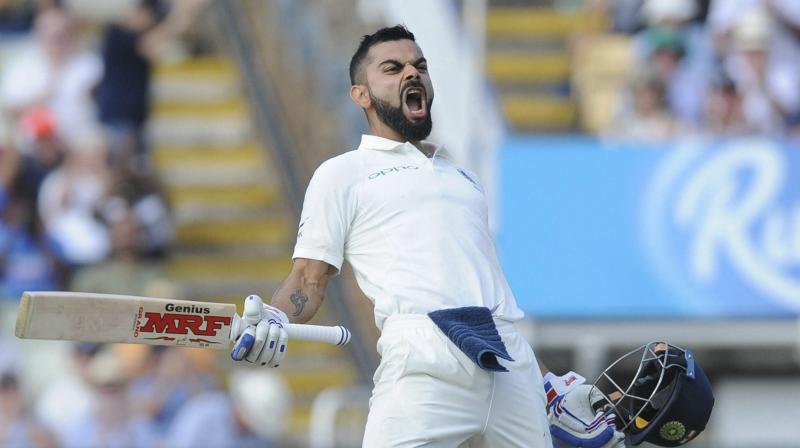 Virat Kohli scored 149 and 51 in India's 31-run defeat against England at Edgnaston and has gone up by 31 points, which have helped him to end Steve Smith's 32-month reign as the top-ranked batsman and reach the top of the summit for the first time in his 67-Test career. (Photo: AP) Virat Kohli scored 149 and 51 in India's 31-run defeat against England at Edgnaston and has gone up by 31 points, which have helped him to end Steve Smith's 32-month reign as the top-ranked batsman and reach the top of the summit for the first time in his 67-Test career. (Photo: AP)