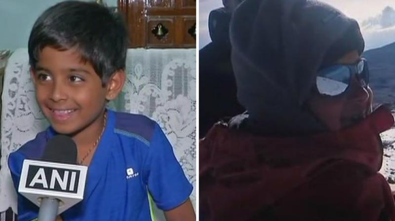 Pothuraju was accompanied by his mother Lavanya, coach Thammineni Bharath, a fellow mountaineer Shangabandi Srujana, and another woman, all from Hyderabad. (Photo: ANI) Pothuraju was accompanied by his mother Lavanya, coach Thammineni Bharath, a fellow mountaineer Shangabandi Srujana, and another woman, all from Hyderabad. (Photo: ANI)