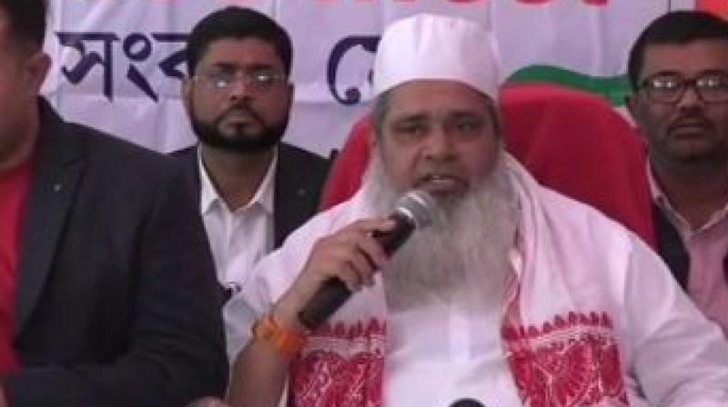 Clarifying on how the party has maintained equality, Ajmal said his party had always given '20-25 seats to Hindu brothers in all elections'. (Photo: ANI/Twitter) Clarifying on how the party has maintained equality, Ajmal said his party had always given '20-25 seats to Hindu brothers in all elections'. (Photo: ANI/Twitter)