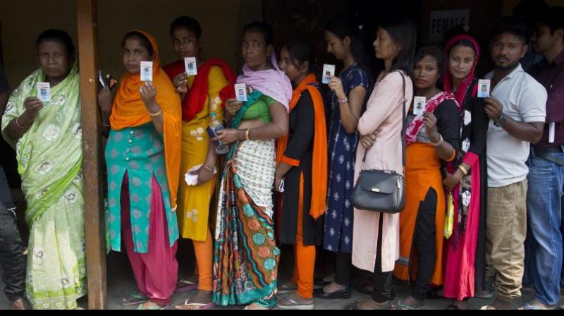 Over 64 per cent voter turnout was recorded in the third phase of Lok Sabha polls on Tuesday, the Election Commission said. (Photo: File) Over 64 per cent voter turnout was recorded in the third phase of Lok Sabha polls on Tuesday, the Election Commission said. (Photo: File)