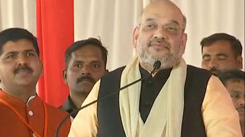 BJP President Amit Shah also hailed Modi's 'Ujjwala Yojana', adding the Centre had provided free LPG connection to 3.33 lakh poor women of Karnataka. (Photo: ANI) BJP President Amit Shah also hailed Modi's 'Ujjwala Yojana', adding the Centre had provided free LPG connection to 3.33 lakh poor women of Karnataka. (Photo: ANI)