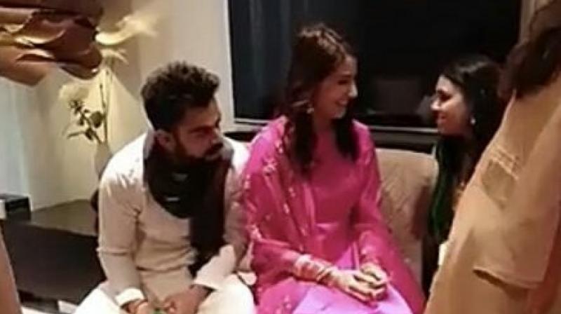 The newly-married Virat Kohli and Anushka Sharma are back in India from their Finland honeymoon and will be gearing up for two wedding receptions – one in New Delhi on December 21 and one in Mumbai on December 26. (Photo: Twitter / Virushka FC) The newly-married Virat Kohli and Anushka Sharma are back in India from their Finland honeymoon and will be gearing up for two wedding receptions – one in New Delhi on December 21 and one in Mumbai on December 26. (Photo: Twitter / Virushka FC)