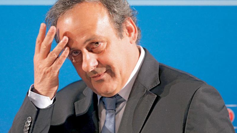 Michel Platini, 63, looked drawn as he left the police anti-corruption office in Nanterre in the western Paris suburbs. Michel Platini, 63, looked drawn as he left the police anti-corruption office in Nanterre in the western Paris suburbs.