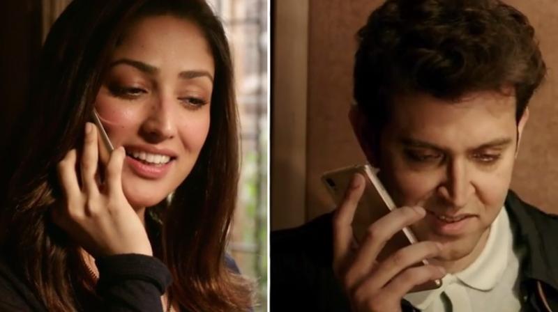 Hrithik revels in his foolery as he imitates Amitabh Bachchan's voice to dupe Yami. Hrithik revels in his foolery as he imitates Amitabh Bachchan's voice to dupe Yami.