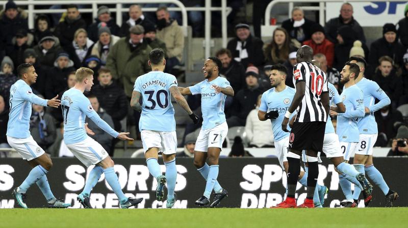 Sterling finally broke Newcastle United's resistance with his 13th league goal of the season. (Photo: AP) Sterling finally broke Newcastle United's resistance with his 13th league goal of the season. (Photo: AP)