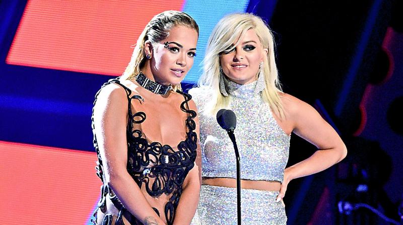 Rita Ora and Bebe Rexha hosted Bebe’s Women in Harmony Dinner in London on Tuesday. Rita Ora and Bebe Rexha hosted Bebe’s Women in Harmony Dinner in London on Tuesday.