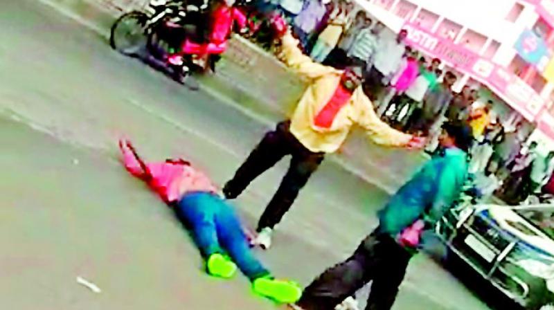 hyderabad murder accused dragged