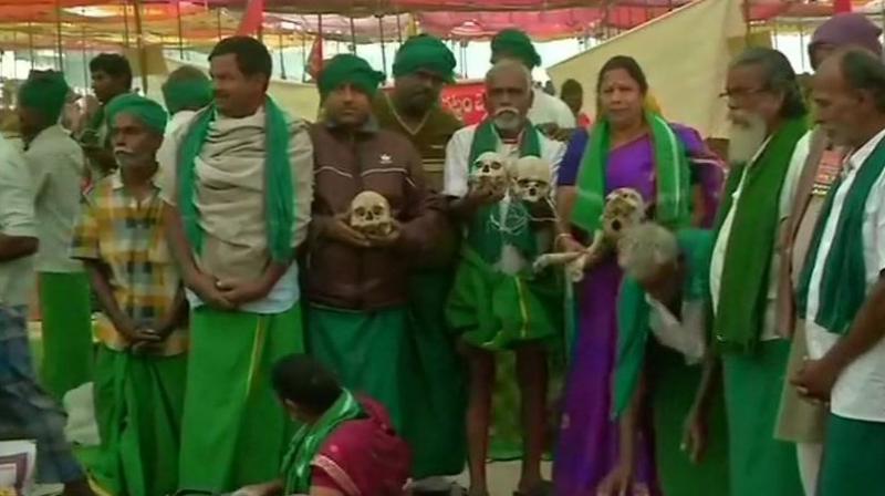 'We are only demanding MSP for us. Today, we expect that the government will announce the Right of Loans and profitable price to the farmers,' President of National South Indian River Interlinking Agriculturalists Association from Tamil Nadu, Ayyakannu said. (Photo: ANI) 'We are only demanding MSP for us. Today, we expect that the government will announce the Right of Loans and profitable price to the farmers,' President of National South Indian River Interlinking Agriculturalists Association from Tamil Nadu, Ayyakannu said. (Photo: ANI)