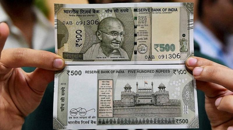 New Rs 500 notes were issued after old Rs 500 and Rs 1,000 notes were scrapped. (Photo: Representational/PTI) New Rs 500 notes were issued after old Rs 500 and Rs 1,000 notes were scrapped. (Photo: Representational/PTI)