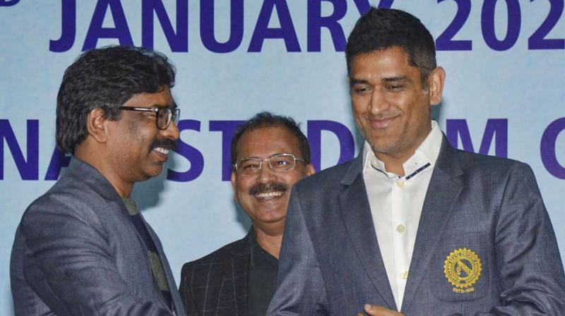 Jharkhand Chief Minister Hemant Soren urges BCCI to host farewell match for Dhoni in Jharkhand. (Photo- Twitter) Jharkhand Chief Minister Hemant Soren urges BCCI to host farewell match for Dhoni in Jharkhand. (Photo- Twitter)