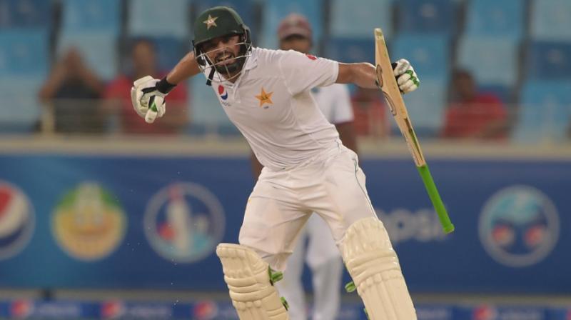 Azhar Ali stole the limelight in this second ever day-night Test with a career-best score (302 not out) that was spread over 645 minutes of dominating batting. (Photo: AFP) Azhar Ali stole the limelight in this second ever day-night Test with a career-best score (302 not out) that was spread over 645 minutes of dominating batting. (Photo: AFP)