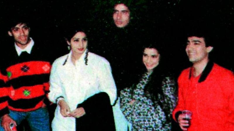 Photos of Aamir Khan, Salman Khan, Amitabh Bachchan and Sridevi have gone viral on the Internet. Photos of Aamir Khan, Salman Khan, Amitabh Bachchan and Sridevi have gone viral on the Internet.