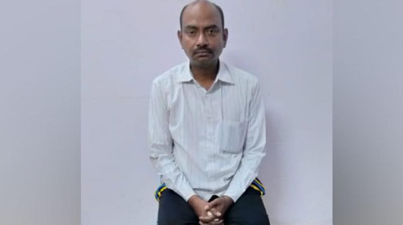V Sanjeev Kumar was arrested by ACB while accepting bribe of Rs 20,000/- in Koti. (Photo: ANI) V Sanjeev Kumar was arrested by ACB while accepting bribe of Rs 20,000/- in Koti. (Photo: ANI)