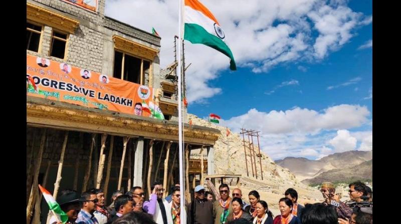 Earlier this month, Parliament had revoked Article 370 that gave special status to Jammu and Kashmir and also passed Jammu and Kashmir (Reorganisation) Act 2019, reorganizing the state in two Union Territories--Jammu and Kashmir with Assembly and Ladakh without it. (Photo: ANI) Earlier this month, Parliament had revoked Article 370 that gave special status to Jammu and Kashmir and also passed Jammu and Kashmir (Reorganisation) Act 2019, reorganizing the state in two Union Territories--Jammu and Kashmir with Assembly and Ladakh without it. (Photo: ANI)