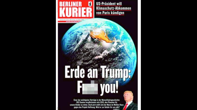 Front page of the newspaper Berliner Kurier. Front page of the newspaper Berliner Kurier.