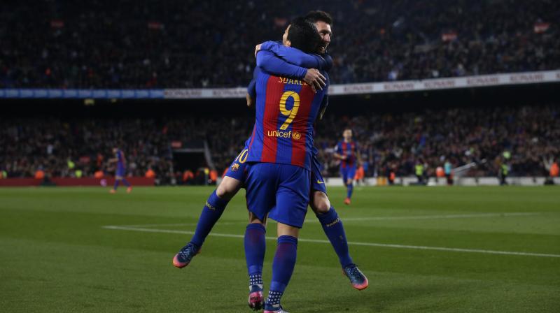 Lionel Messi's goals took his league-leading tally to 25 in as many rounds. (Photo: AP) Lionel Messi's goals took his league-leading tally to 25 in as many rounds. (Photo: AP)