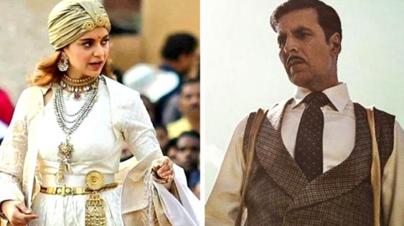 Kangana Ranaut on the sets of 'Manikarnika: The Queen Of Jhansi', Akshay Kumar in a still from 'Gold'. Kangana Ranaut on the sets of 'Manikarnika: The Queen Of Jhansi', Akshay Kumar in a still from 'Gold'.