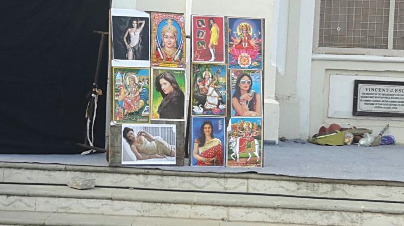 The ‘Choli ke peeche kya hai’ poster that the BJP objected to at the Hyderabad Literature Festival on the opening day on Friday. (Photo: DC) The ‘Choli ke peeche kya hai’ poster that the BJP objected to at the Hyderabad Literature Festival on the opening day on Friday. (Photo: DC)