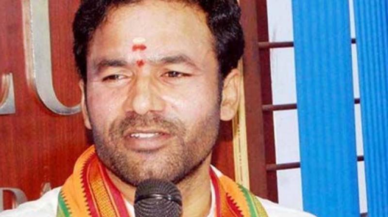 BJP Floor leader G. Kishan Reddy was taken into custody as soon as he stepped out of a hotel after taking his breakfast. BJP Floor leader G. Kishan Reddy was taken into custody as soon as he stepped out of a hotel after taking his breakfast.