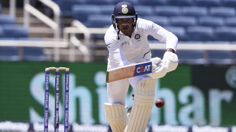 Put into bat on a tricky Sabina Park pitch, India were reduced to 46 for two in the opening session, but Virat Kohli and (76) Agarwal worked hard to rebuild the innings. (Photo: AP) Put into bat on a tricky Sabina Park pitch, India were reduced to 46 for two in the opening session, but Virat Kohli and (76) Agarwal worked hard to rebuild the innings. (Photo: AP)