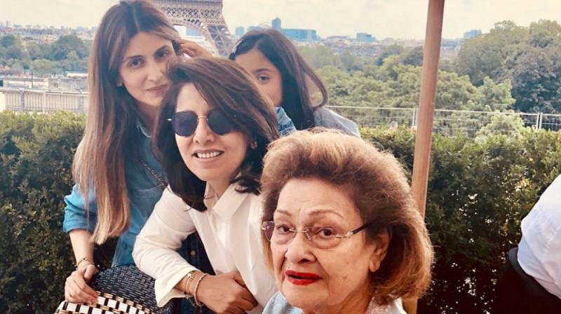 Krishna Raj Kapoor at a vacation. Krishna Raj Kapoor at a vacation.
