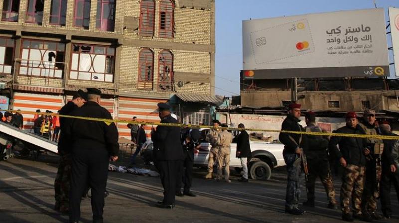 Images from the scene circulated on social media showed police vehicles with their bodywork damaged and windows were blown out. (Photo: AFP) Images from the scene circulated on social media showed police vehicles with their bodywork damaged and windows were blown out. (Photo: AFP)