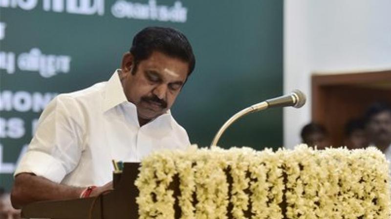 Palanisamy won a resounding majority with 122 AIADMK MLAs supporting him during the vote of confidence after those of the DMK were evicted and its allies staged a noisy walkout. (Photo: PTI/ File) Palanisamy won a resounding majority with 122 AIADMK MLAs supporting him during the vote of confidence after those of the DMK were evicted and its allies staged a noisy walkout. (Photo: PTI/ File)