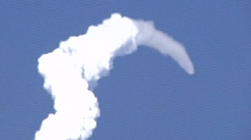 GSAT-9 launched into orbit. (Photo: ANI Twitter) GSAT-9 launched into orbit. (Photo: ANI Twitter)