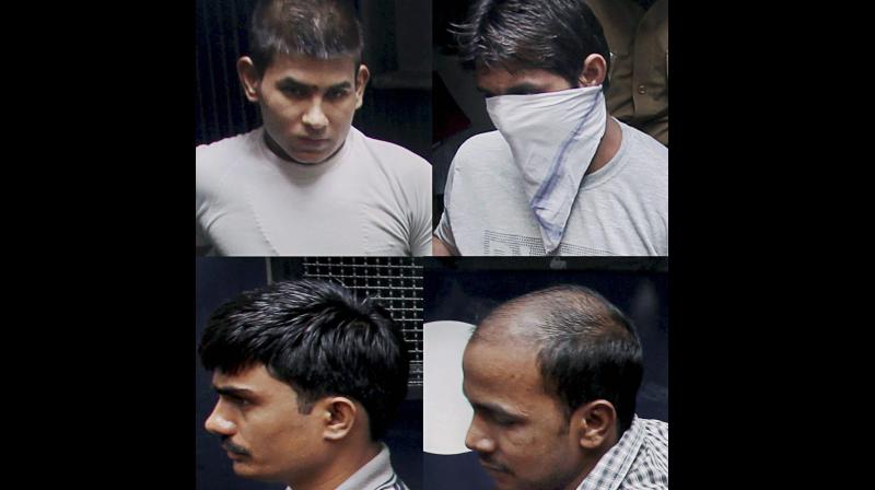 Pawan Kumar Gupta, Vinay Sharma, Mukesh and Akshay Kumar Singh - the four convicts in the case. (Photo: PTI) Pawan Kumar Gupta, Vinay Sharma, Mukesh and Akshay Kumar Singh - the four convicts in the case. (Photo: PTI)
